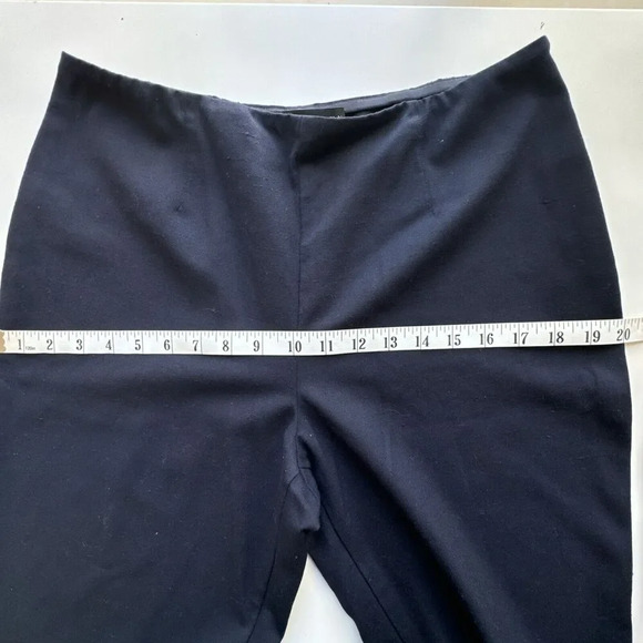 Ralph Lauren Black Label Stretch Wool Textured Trouser Blue Pants Womens 10 - Picture 13 of 15